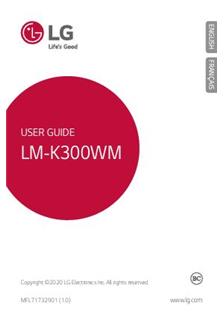 LG K31 manual. Tablet Instructions.